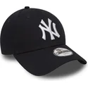 kepure-islenkta-tamsiai-melyna-reguliuojama-juostele-vaikams-9forty-essential-new-york-yankees-mlb-new-era