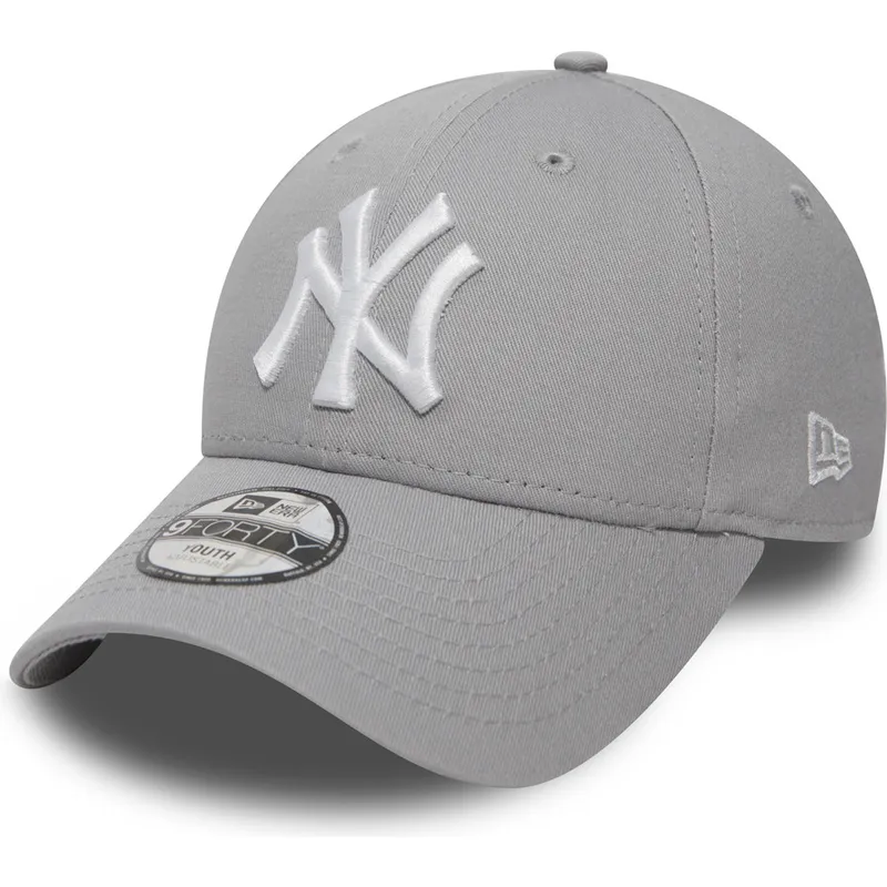 cap-islenkta-gray-adjustable-strap-vaikams-9forty-essential-new-york-yankees-mlb-new-era