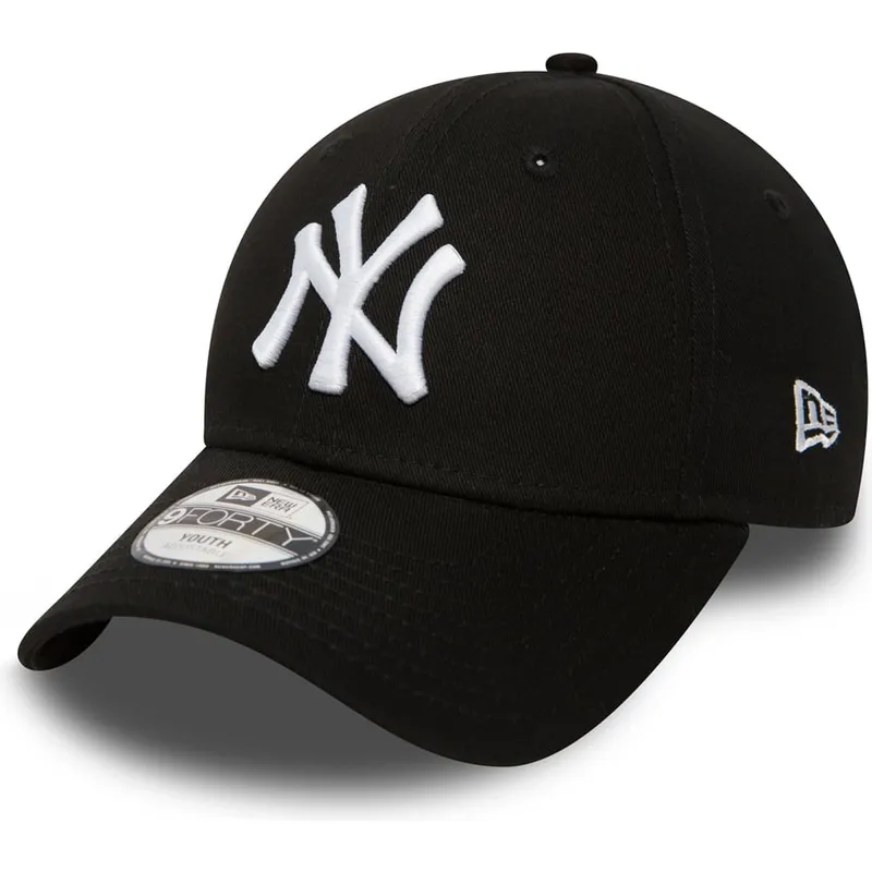 czarna-zakrzywiona-czapka-regulowana-dla-dziecka-9forty-essential-new-york-yankees-mlb-new-era
