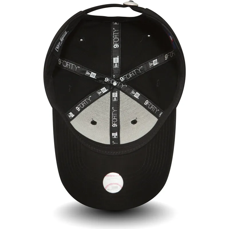 kepure-islenkta-juoda-reguliuojama-juostele-vaikams-9forty-essential-new-york-yankees-mlb-new-era