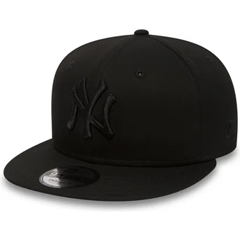 Kepurė plokščia juoda snapback 9FIFTY Black on Black New York Yankees MLB New Era