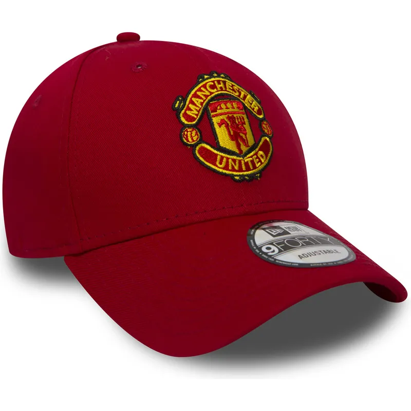 kepure-islenkta-raudona-reguliuojama-juostele-9forty-essential-manchester-united-football-club-premier-league-new-era