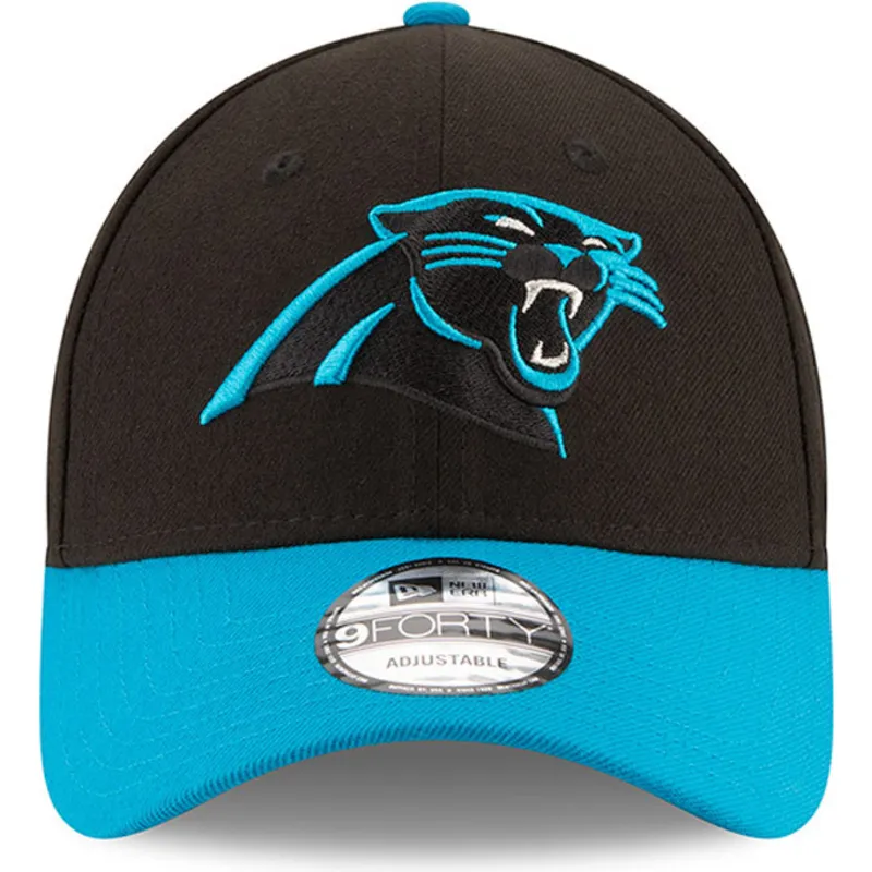 kepure-islenkta-juoda-reguliuojamas-9forty-the-league-carolina-panthers-nfl-new-era