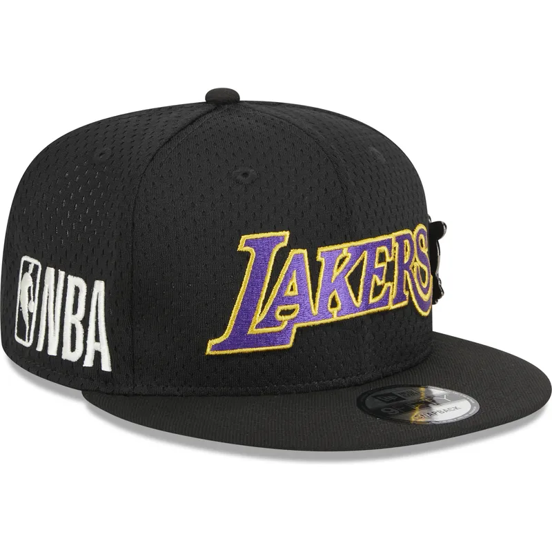 czarna-plaska-czapka-snapback-9fifty-post-up-pin-los-angeles-lakers-nba-new-era