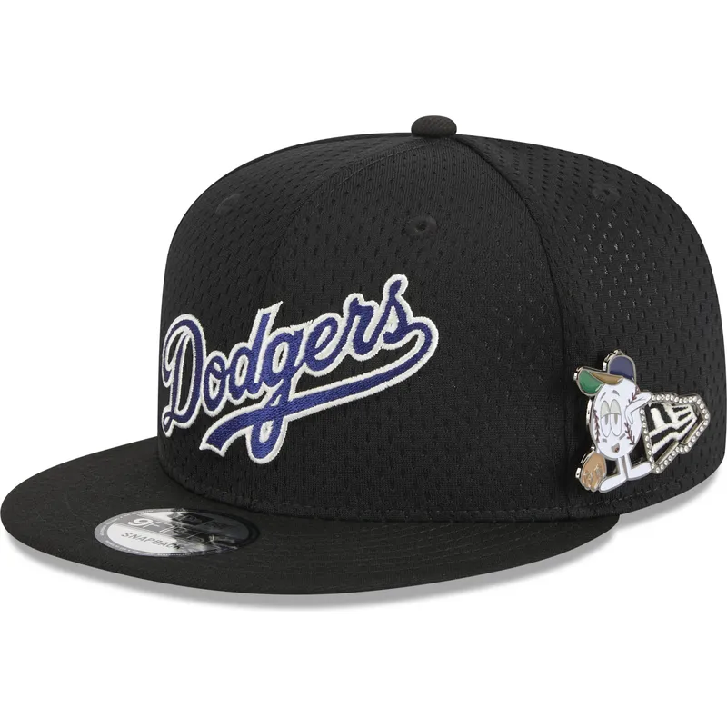 kepure-plokscia-juoda-snapback-9fifty-post-up-pin-los-angeles-dodgers-mlb-new-era