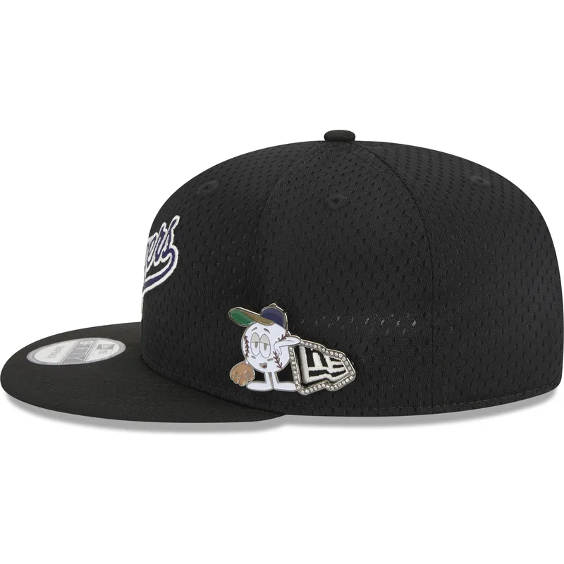 czarna-plaska-czapka-snapback-9fifty-post-up-pin-los-angeles-dodgers-mlb-new-era