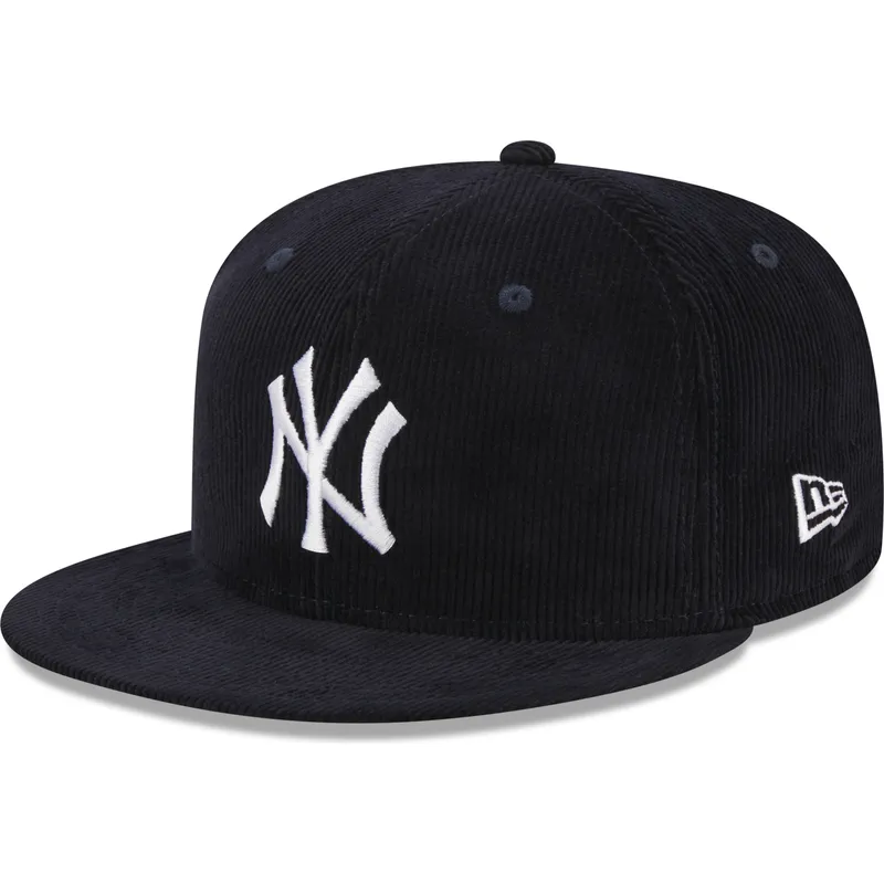 kepure-plokscia-tamsiai-melyna-priglundanti-59fifty-throwback-cord-new-york-yankees-mlb-new-era