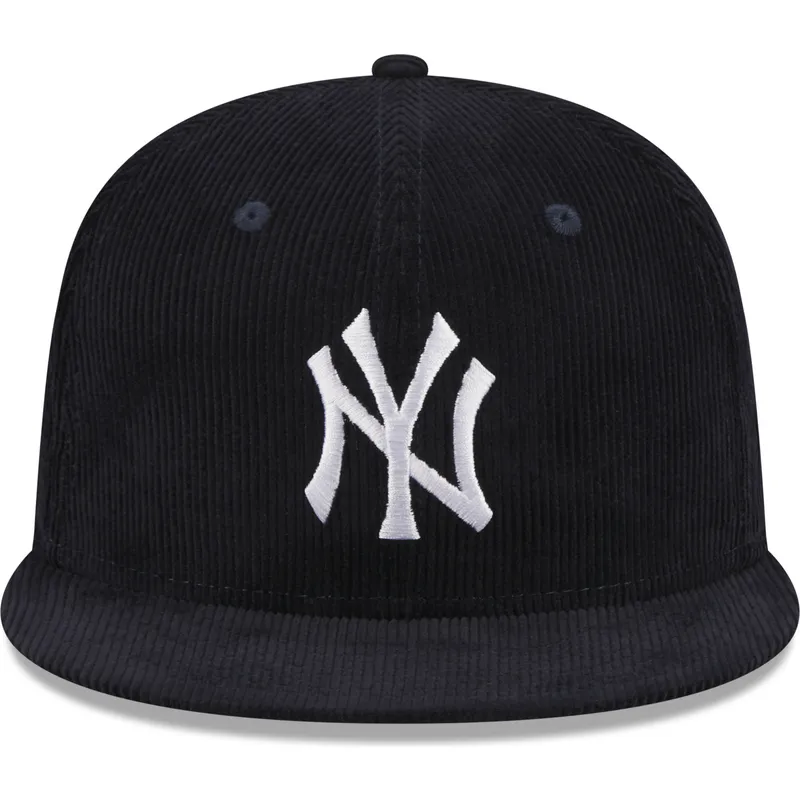 kepure-plokscia-tamsiai-melyna-priglundanti-59fifty-throwback-cord-new-york-yankees-mlb-new-era