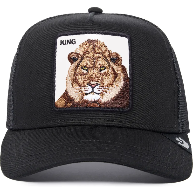 czapka-trucker-czarna-lew-the-king-lion-the-farm-od-goorin-bros