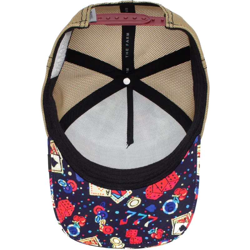 kepure-islenkta-vilkikas-ivairiaspalvis-snapback-hiena-joker-poker-face-casino-the-farm-the-farm-de-goorin-bros