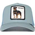 czapka-trucker-niebieska-pies-rottweiler-bad-boy-truckin-the-farm-od-goorin-bros