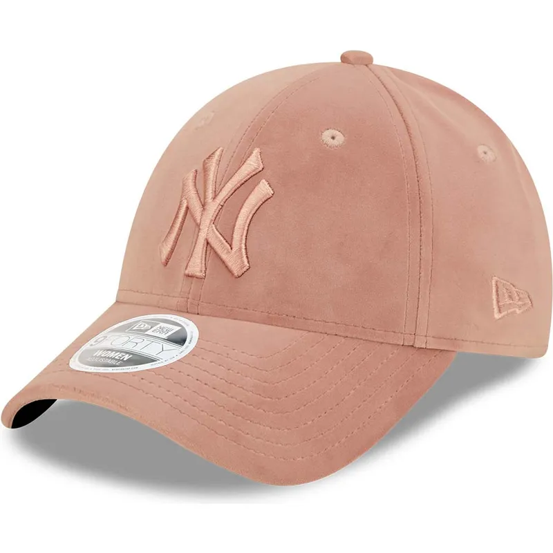 kepure-islenkta-rozine-reguliuojamas-9forty-velour-new-york-yankees-mlb-new-era