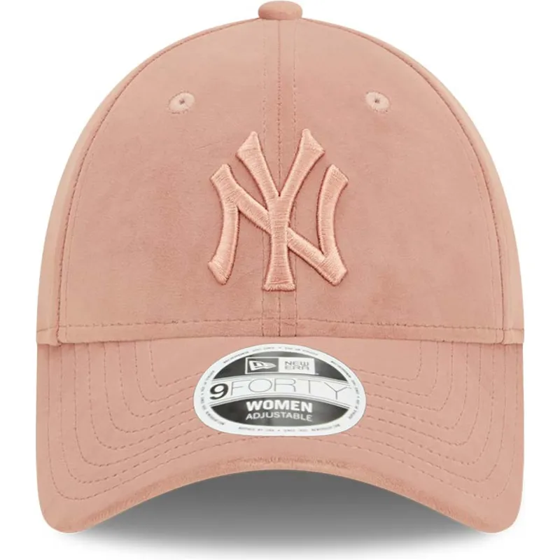 kepure-islenkta-rozine-reguliuojamas-9forty-velour-new-york-yankees-mlb-new-era