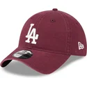 regulowana-bordowa-czapka-z-zakrzywionym-daszkiem-9twenty-league-essential-los-angeles-dodgers-mlb-od-new-era