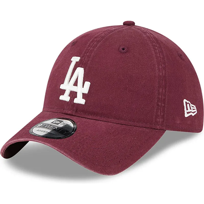 kepure-islenkta-raudona-reguliuojamas-9twenty-league-essential-los-angeles-dodgers-mlb-new-era