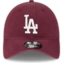 regulowana-bordowa-czapka-z-zakrzywionym-daszkiem-9twenty-league-essential-los-angeles-dodgers-mlb-od-new-era