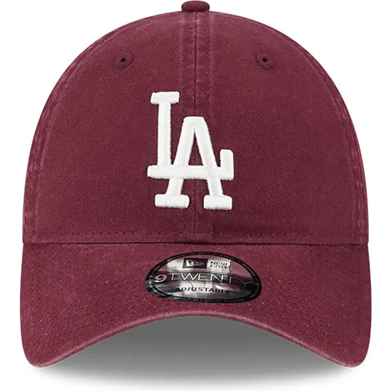 regulowana-bordowa-czapka-z-zakrzywionym-daszkiem-9twenty-league-essential-los-angeles-dodgers-mlb-od-new-era