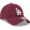 regulowana-bordowa-czapka-z-zakrzywionym-daszkiem-9twenty-league-essential-los-angeles-dodgers-mlb-od-new-era