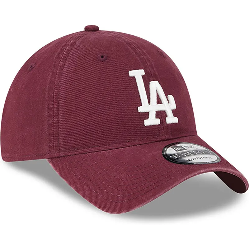 regulowana-bordowa-czapka-z-zakrzywionym-daszkiem-9twenty-league-essential-los-angeles-dodgers-mlb-od-new-era