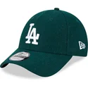 zielona-regulowana-czapka-z-daszkiem-9forty-essential-melton-wool-los-angeles-dodgers-mlb-od-new-era