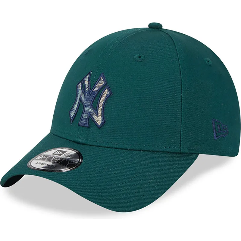 kepure-islenkta-zalia-reguliuojamas-9forty-check-infill-new-york-yankees-mlb-new-era