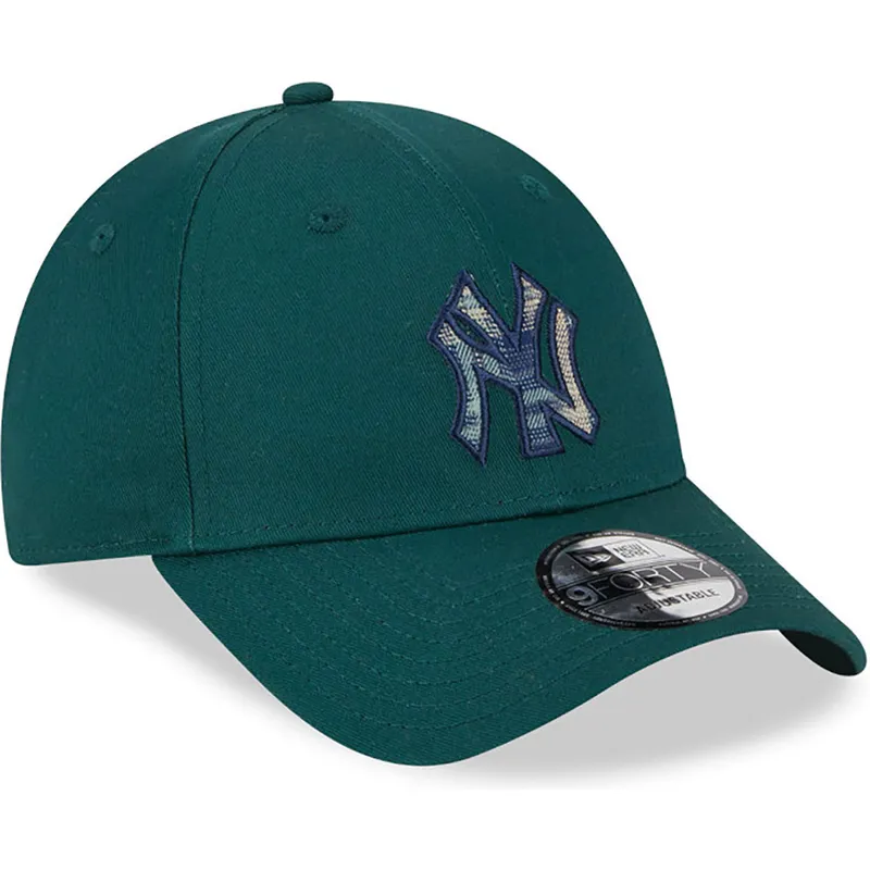 kepure-islenkta-zalia-reguliuojamas-9forty-check-infill-new-york-yankees-mlb-new-era