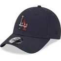 kepure-islenkta-tamsiai-melyna-reguliuojamas-9forty-check-infill-los-angeles-dodgers-mlb-new-era