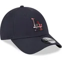 kepure-islenkta-tamsiai-melyna-reguliuojamas-9forty-check-infill-los-angeles-dodgers-mlb-new-era