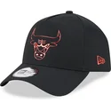 kepure-islenkta-juoda-snapback-a-frame-foil-pack-chicago-bulls-nba-new-era