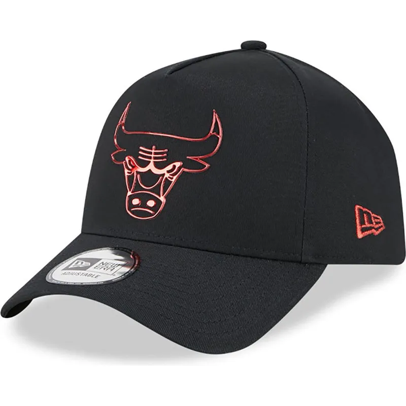 kepure-islenkta-juoda-snapback-a-frame-foil-pack-chicago-bulls-nba-new-era