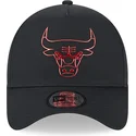 kepure-islenkta-juoda-snapback-a-frame-foil-pack-chicago-bulls-nba-new-era