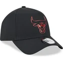 kepure-islenkta-juoda-snapback-a-frame-foil-pack-chicago-bulls-nba-new-era