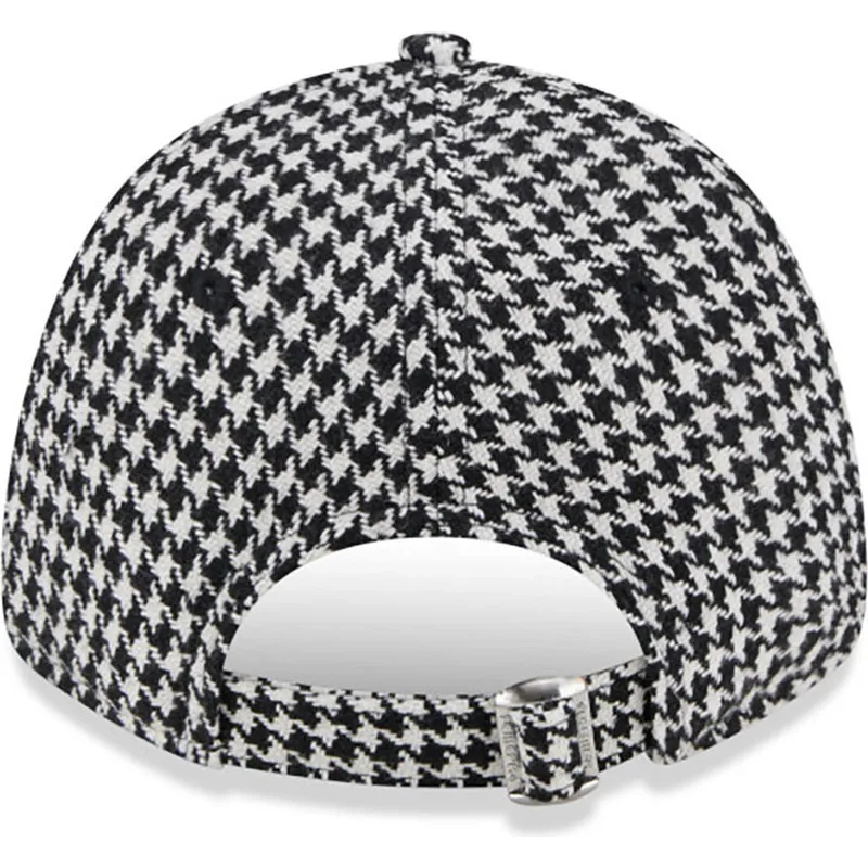 kepure-islenkta-juoda-reguliuojamas-9forty-houndstooth-new-york-yankees-mlb-new-era