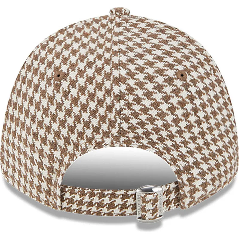 kepure-islenkta-ruda-reguliuojamas-9forty-houndstooth-new-york-yankees-mlb-new-era