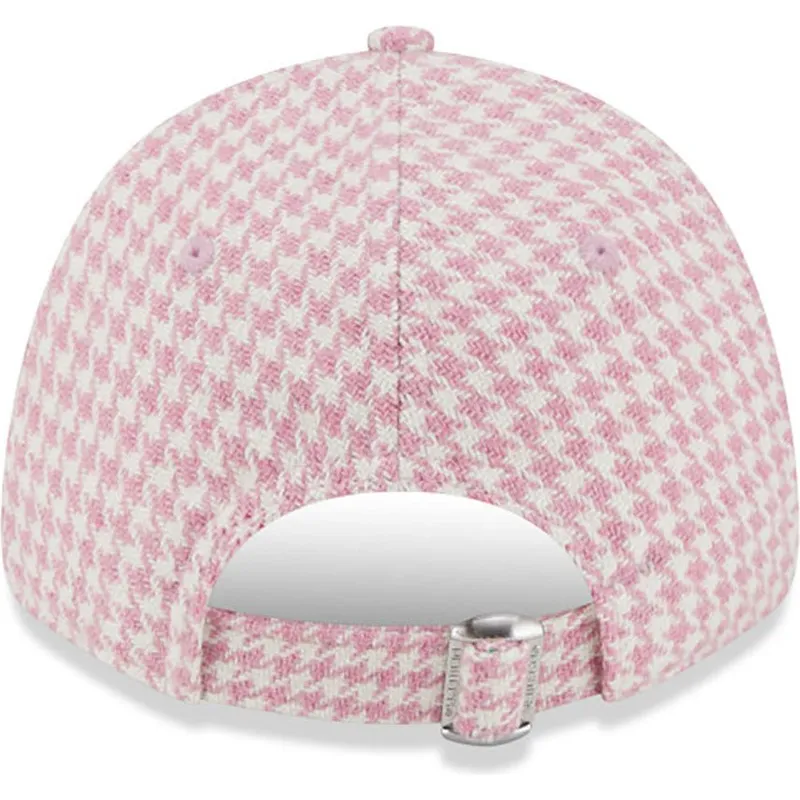 kepure-islenkta-rozine-reguliuojamas-9forty-houndstooth-los-angeles-dodgers-mlb-new-era
