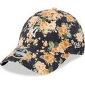 kepure-islenkta-tamsiai-melyna-reguliuojamas-9forty-floral-cord-new-york-yankees-mlb-new-era