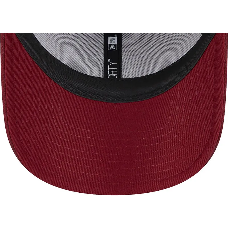 kepure-islenkta-raudona-reguliuojamas-9forty-essential-melton-wool-new-york-yankees-mlb-new-era