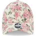 bezowa-regulowana-czapka-z-zakrzywionym-daszkiem-z-rozowym-logo-dla-kobiet-9forty-floral-cord-new-york-yankees-mlb-od-new-era