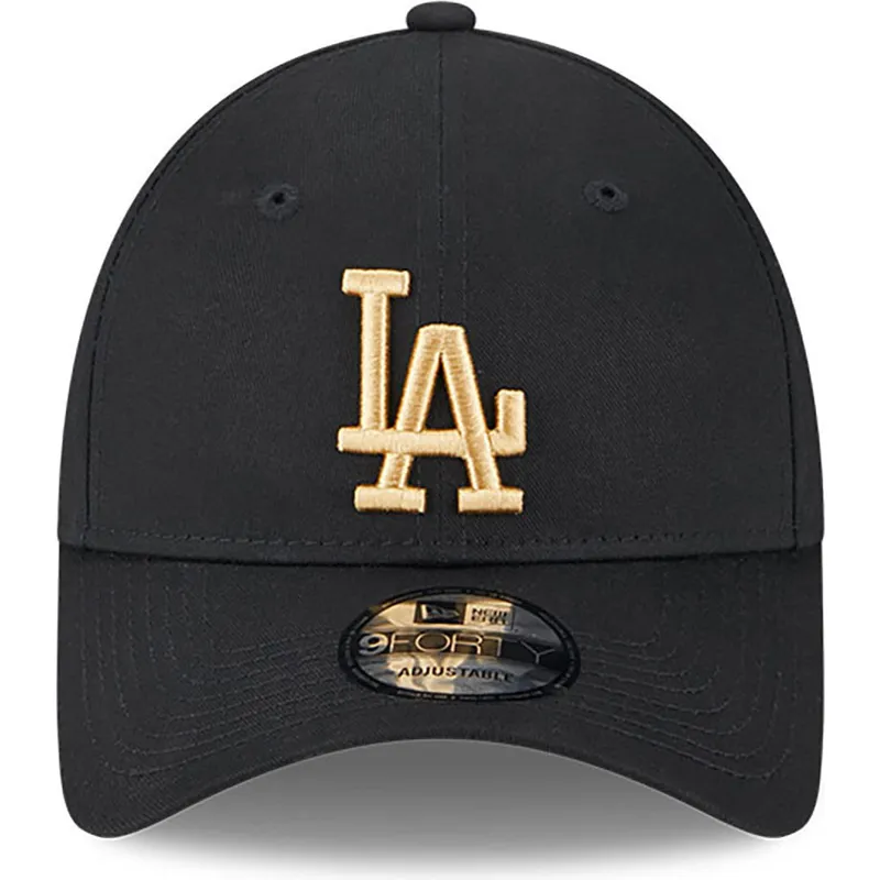 kepure-islenkta-juoda-reguliuojamas-dorado-9forty-league-essential-los-angeles-dodgers-mlb-new-era