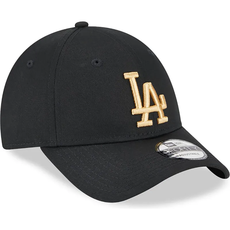 kepure-islenkta-juoda-reguliuojamas-dorado-9forty-league-essential-los-angeles-dodgers-mlb-new-era