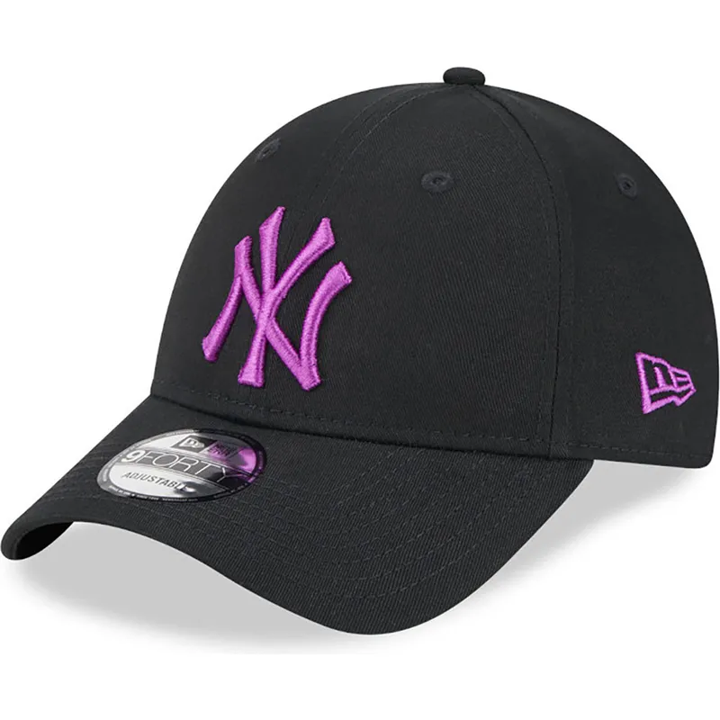 kepure-islenkta-juoda-reguliuojamas-9forty-league-essential-new-york-yankees-mlb-new-era