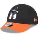new-era-curved-brim-youth-daffy-duck-9forty-looney-tunes-black-and-orange-adjustable-cap