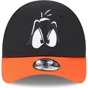 new-era-curved-brim-youth-daffy-duck-9forty-looney-tunes-black-and-orange-adjustable-cap