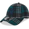 kepure-islenkta-zalia-reguliuojamas-9forty-check-new-york-yankees-mlb-new-era