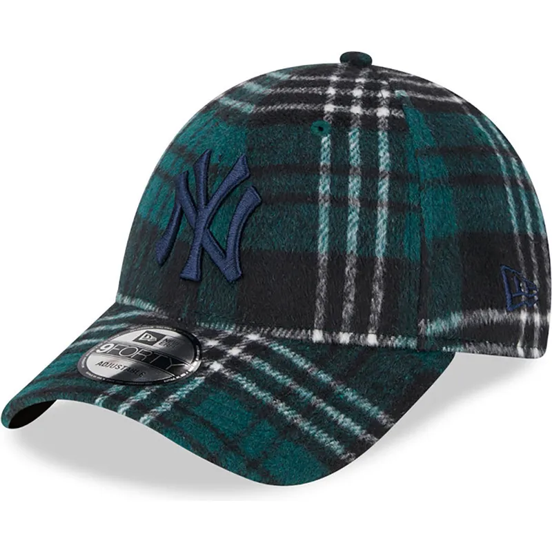 kepure-islenkta-zalia-reguliuojamas-9forty-check-new-york-yankees-mlb-new-era