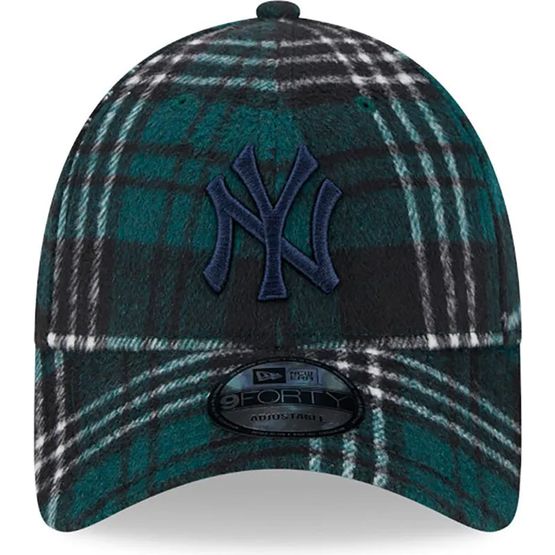 kepure-islenkta-zalia-reguliuojamas-9forty-check-new-york-yankees-mlb-new-era