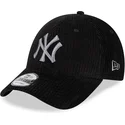 kepure-islenkta-juoda-reguliuojamas-9forty-wide-cord-new-york-yankees-mlb-new-era