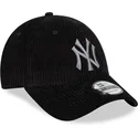 kepure-islenkta-juoda-reguliuojamas-9forty-wide-cord-new-york-yankees-mlb-new-era