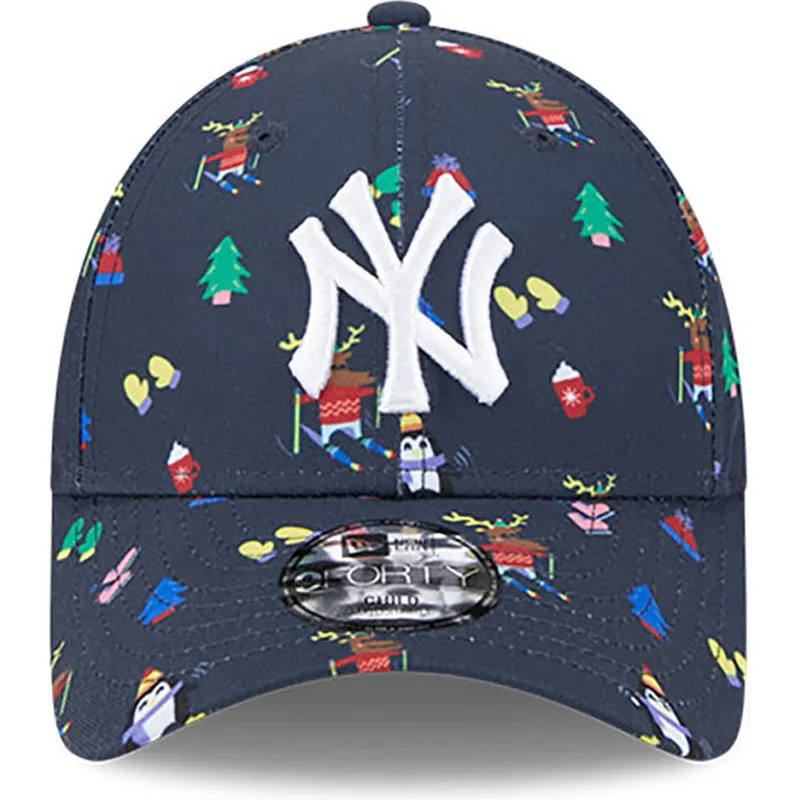 gorra-curva-azul-marino-ajustable-para-nino-9forty-festive-de-new-york-yankees-mlb-de-new-era