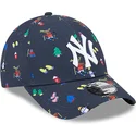 kepure-islenkta-tamsiai-melyna-reguliuojamas-vaikams-9forty-festive-new-york-yankees-mlb-new-era